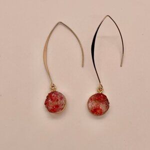 ⭐️❤️ FREE Stone Geo Geode Boho Peasant Hipster Hippie Pop Art Deco Chic Earrings